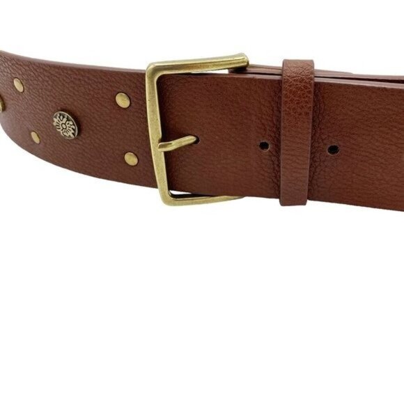 BCBGeneration Brown Gold Faux Leather Studded Belt Western Boho - Picture 6 of 7
